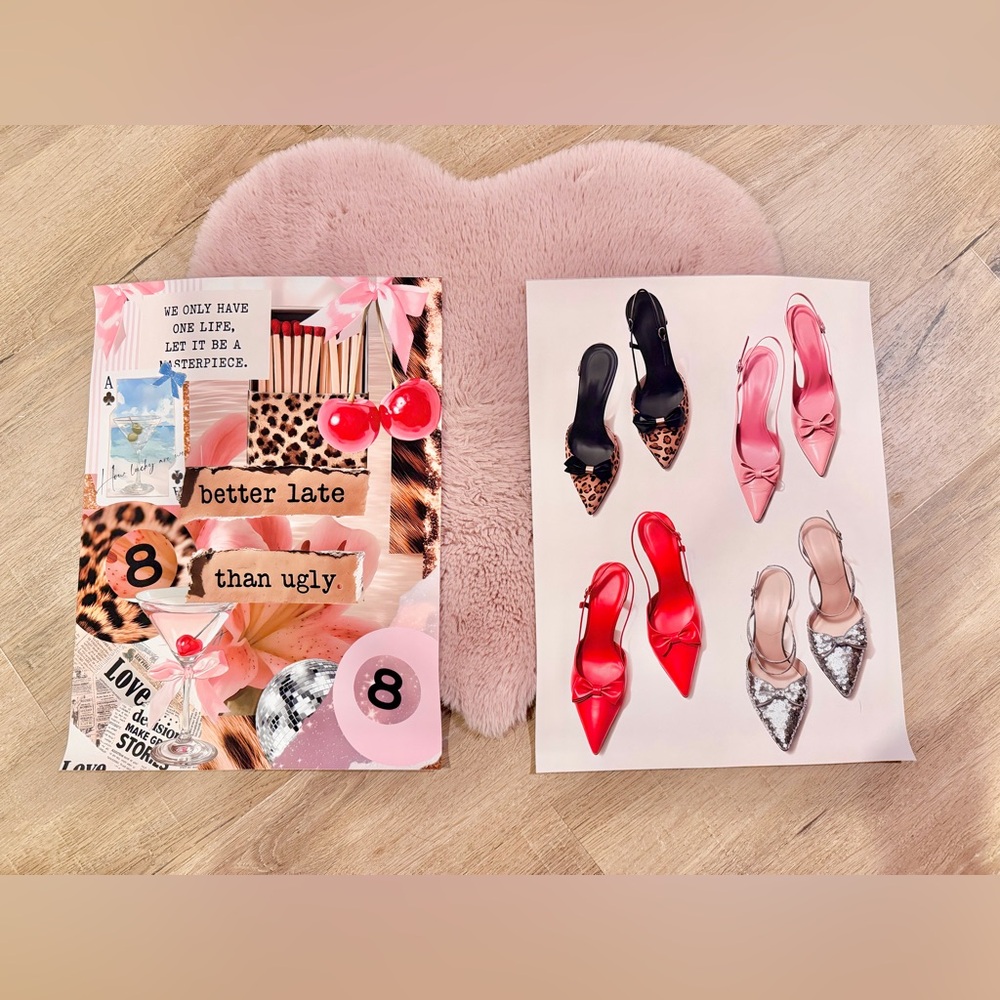 Makeup Room Canvas Print Posters 12x16 Leopard Print, High Heels